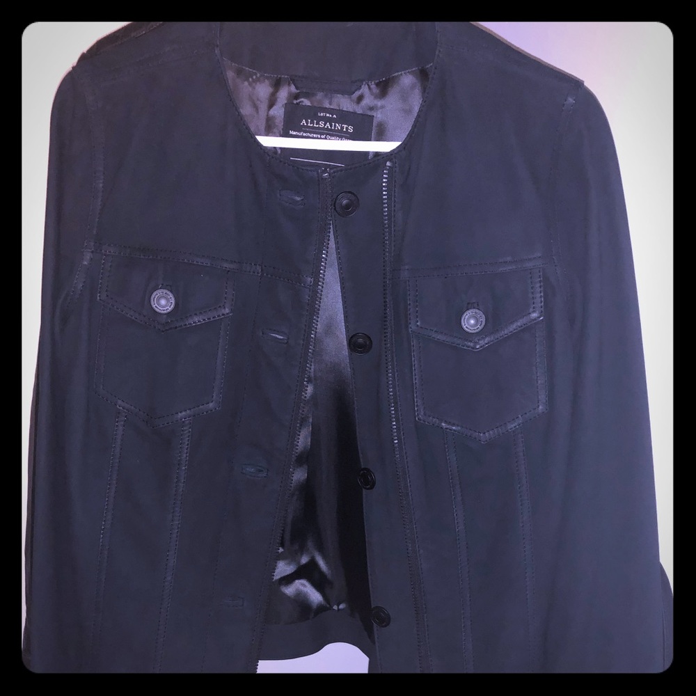 NWT All Saints Regan Leather Jacket - US 6/UK 10
